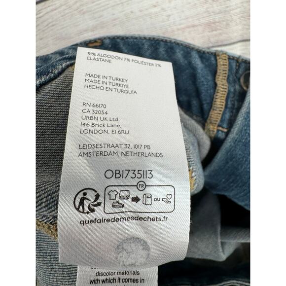 We the Free People Seamed Front Zip Close Bootcut jeans Womens 33 Blue - Picture 9 of 11